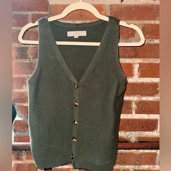loft sleeveless sweater vest - Picture 2 of 3